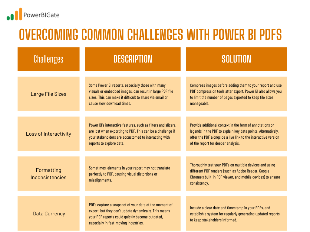 Overcoming Common Challenges with Power BI PDFs